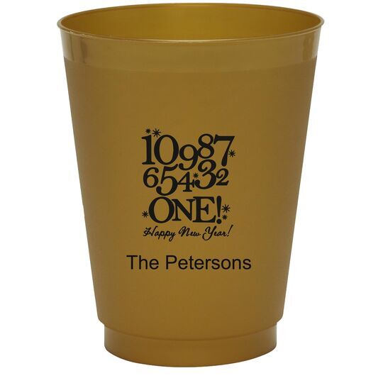 New Year's Countdown Colored Shatterproof Cups